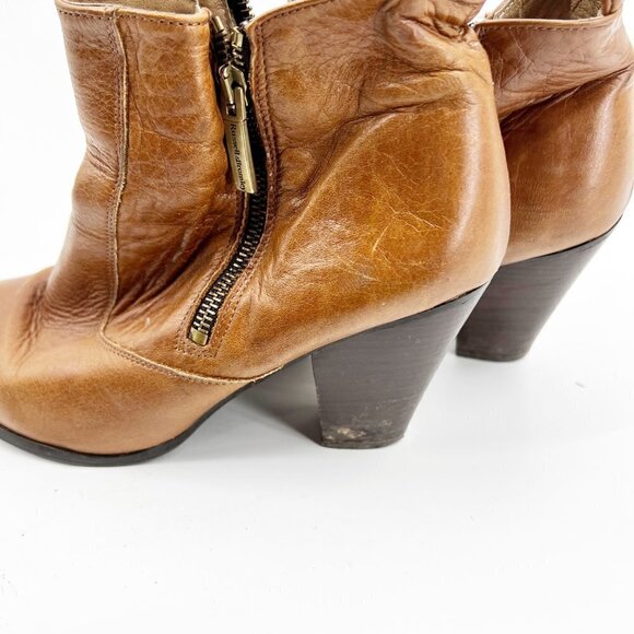 ✅ RUSSELL & BROMLEY BROWN LEATHER ANKLE BOOTIES SIZE 41. - Picture 3 of 9
